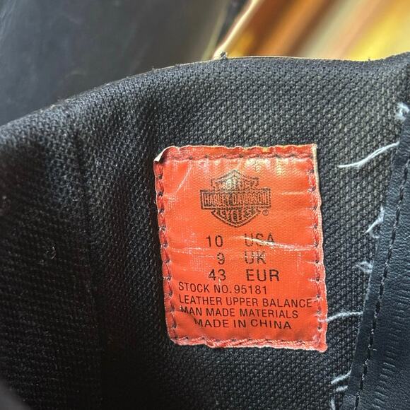 Harley Davidson‎ Mens Black Leather Riding Biker Boots Strap Skull Size 10 US - Picture 13 of 13